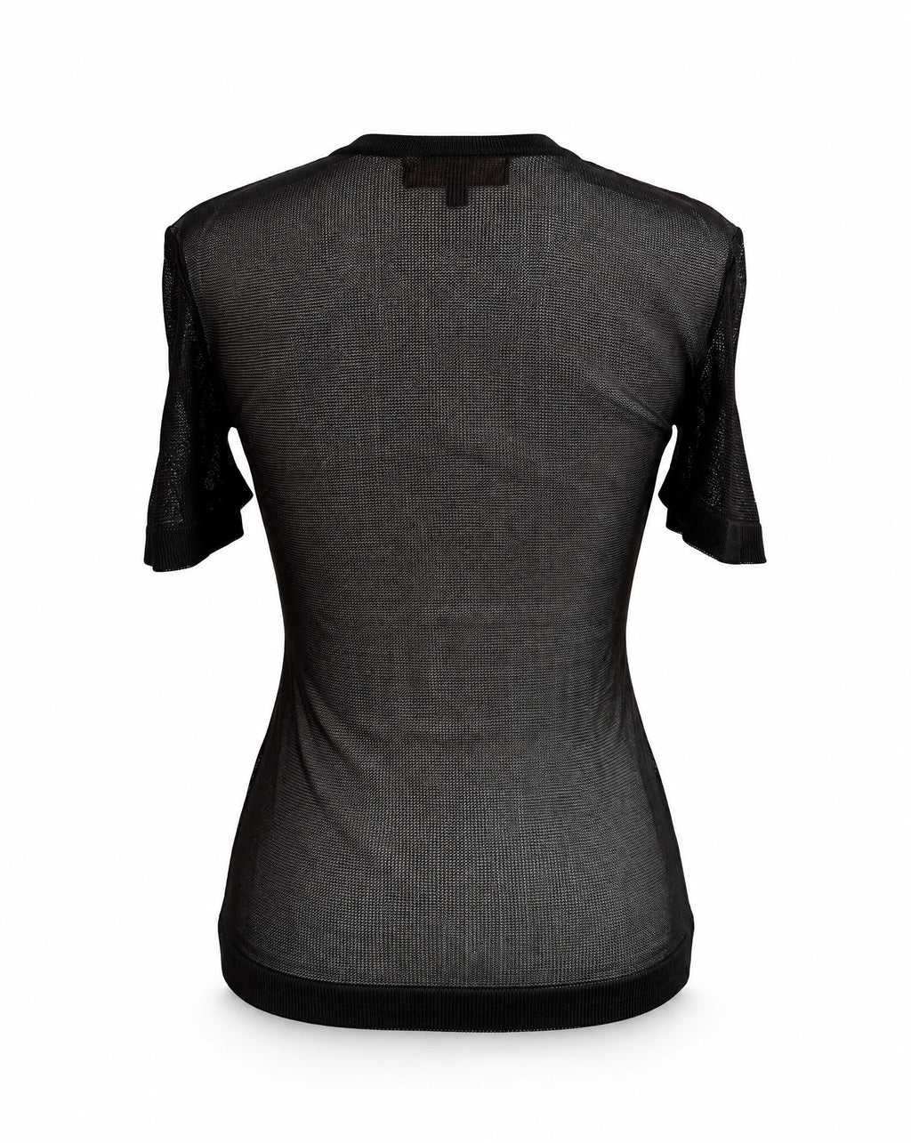 Fendi Maglia 1990s Geometric Sheer Knit Top
