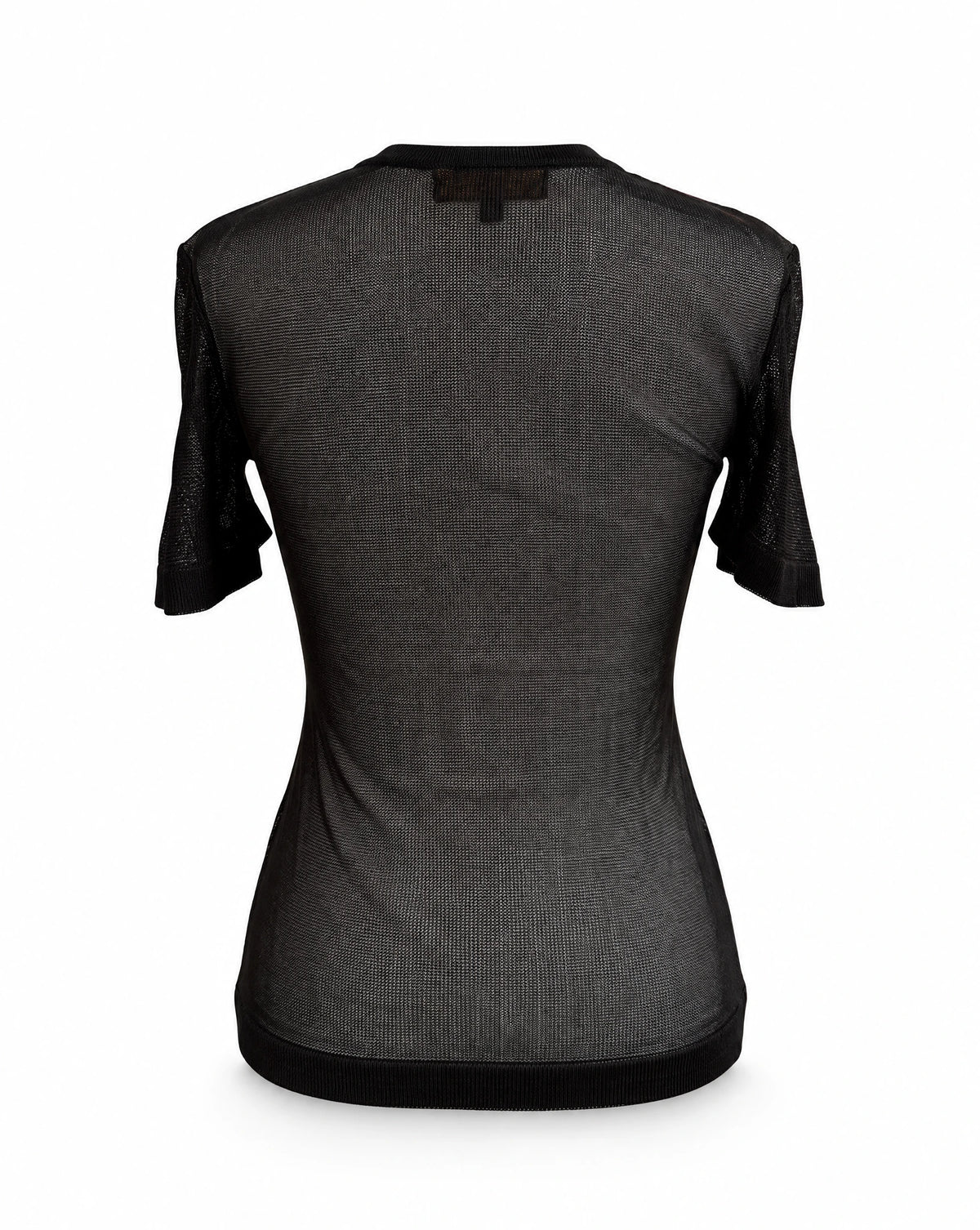 Fendi Maglia 1990s Geometric Sheer Knit Top
