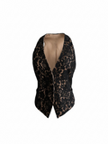 Vintage Lace Open-Back Halter Top