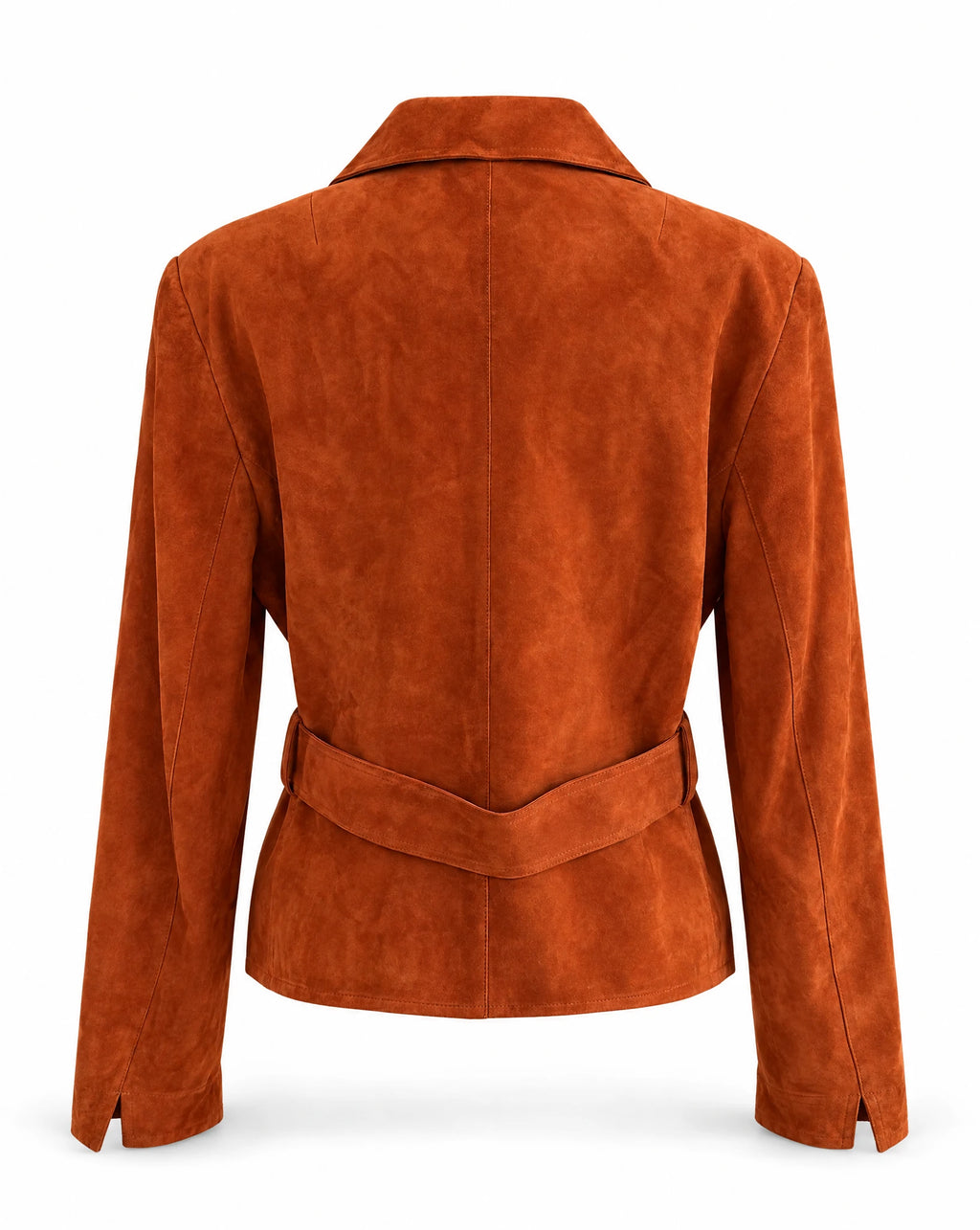 Carlisle Cognac Brown Suede Belted Jacket