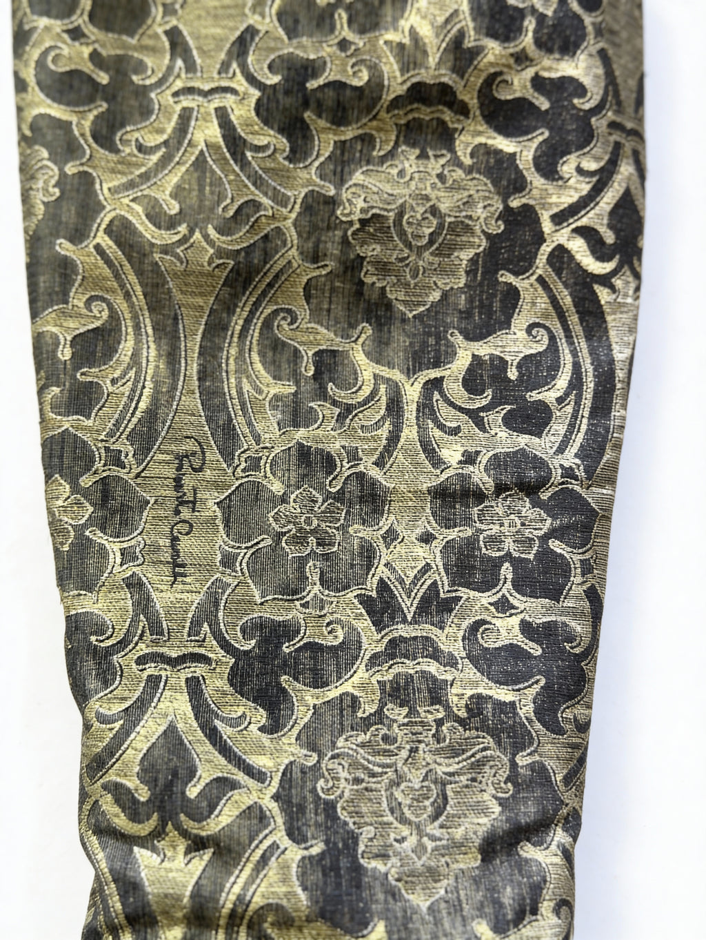 Roberto Cavalli Early-2000s Gold Baroque Brocade Boots