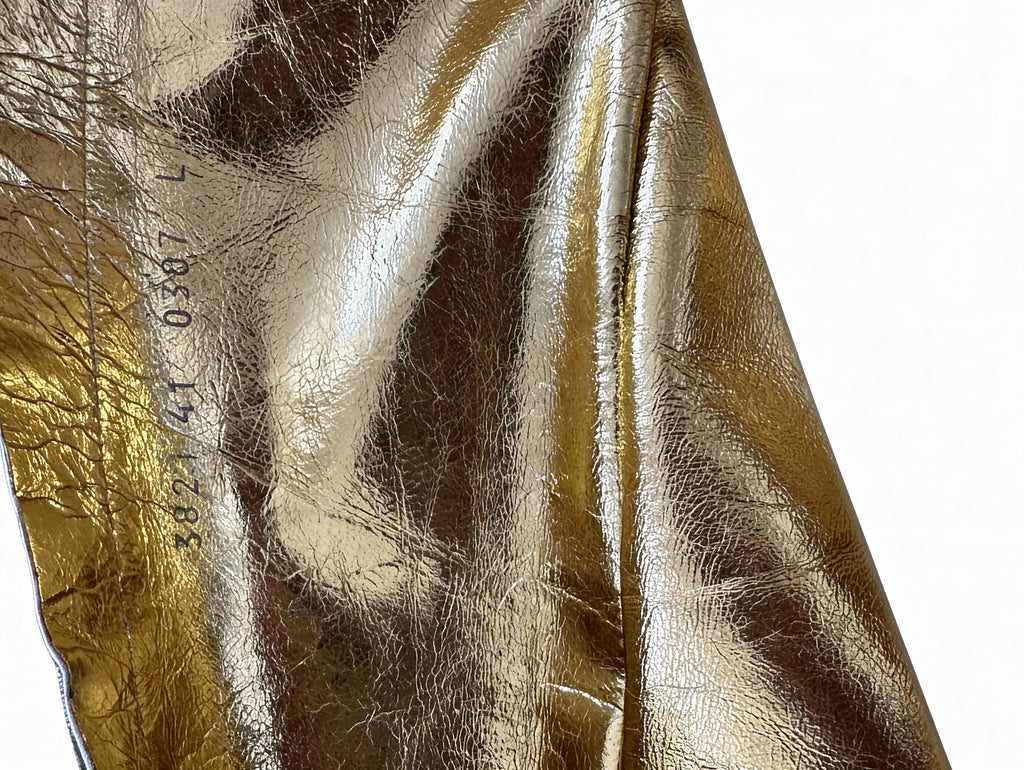 Roberto Cavalli Early-2000s Gold Baroque Brocade Boots
