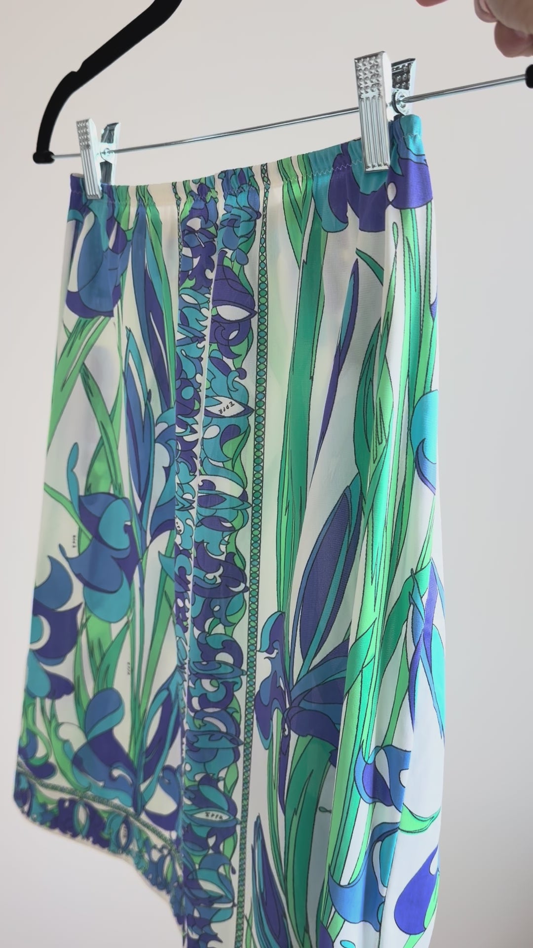 Vintage Emilio Pucci for Formfit Rogers Iris Print Skirt | 1960s/70s Collaboration | Made in Italy