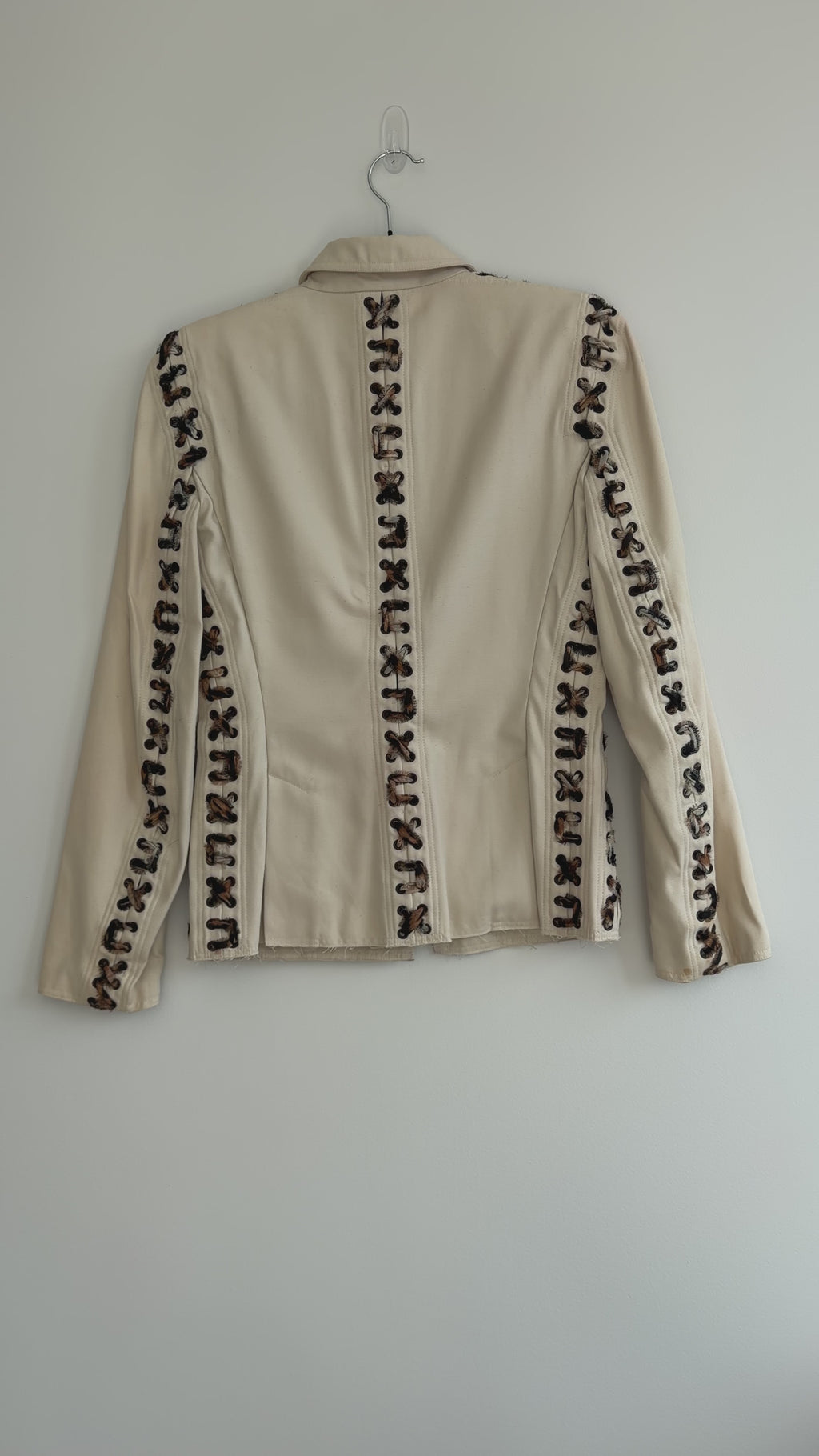 Yves Saint Laurent Rive Gauche by Tom Ford Spring/Summer 2002 Lace-Up Cotton Blazer