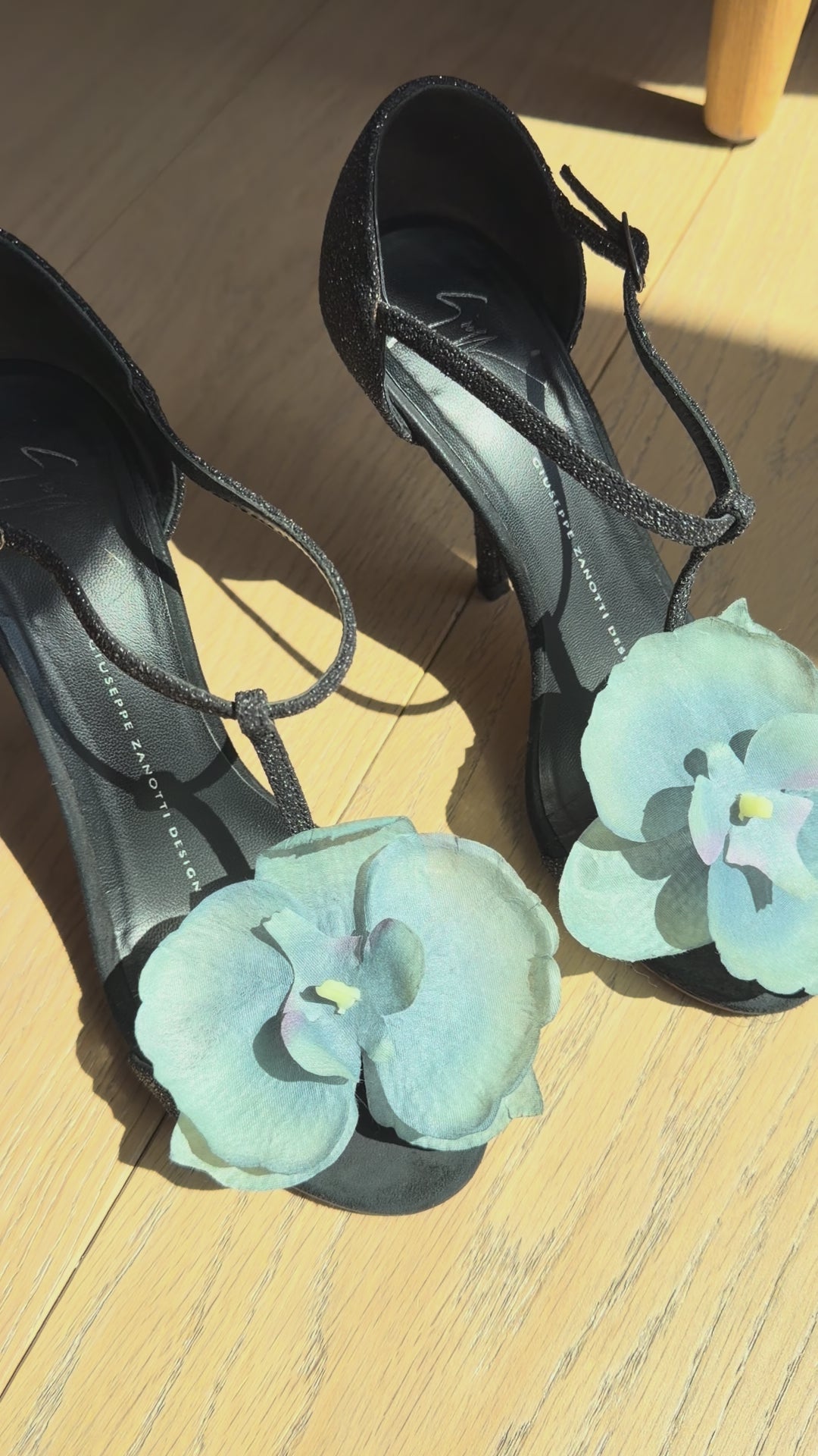 Giuseppe Zanotti Floral Orchid Heeled Sandals